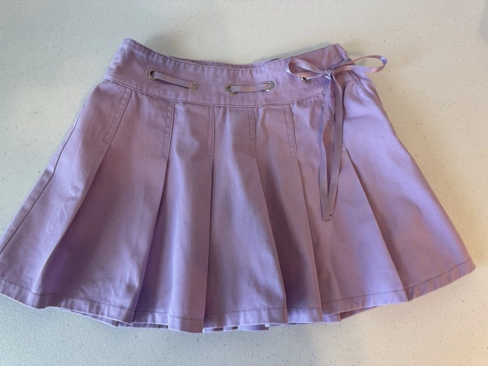 Forever 21 XS Purple Pleated Mini Skirt W/ribbon Tie Y2K Retro Vibes