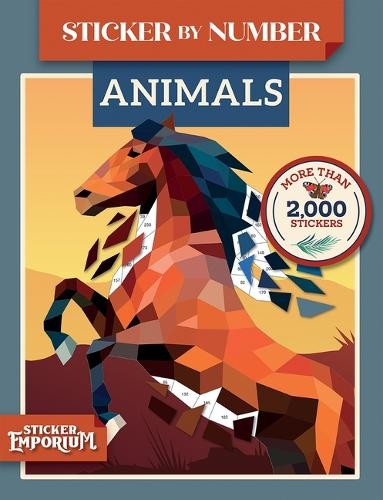 Parragon Books Sticker by Number Animals (Paperback) Sticker EmporiumAnother great item from Rarewaves USA | Free delivery!