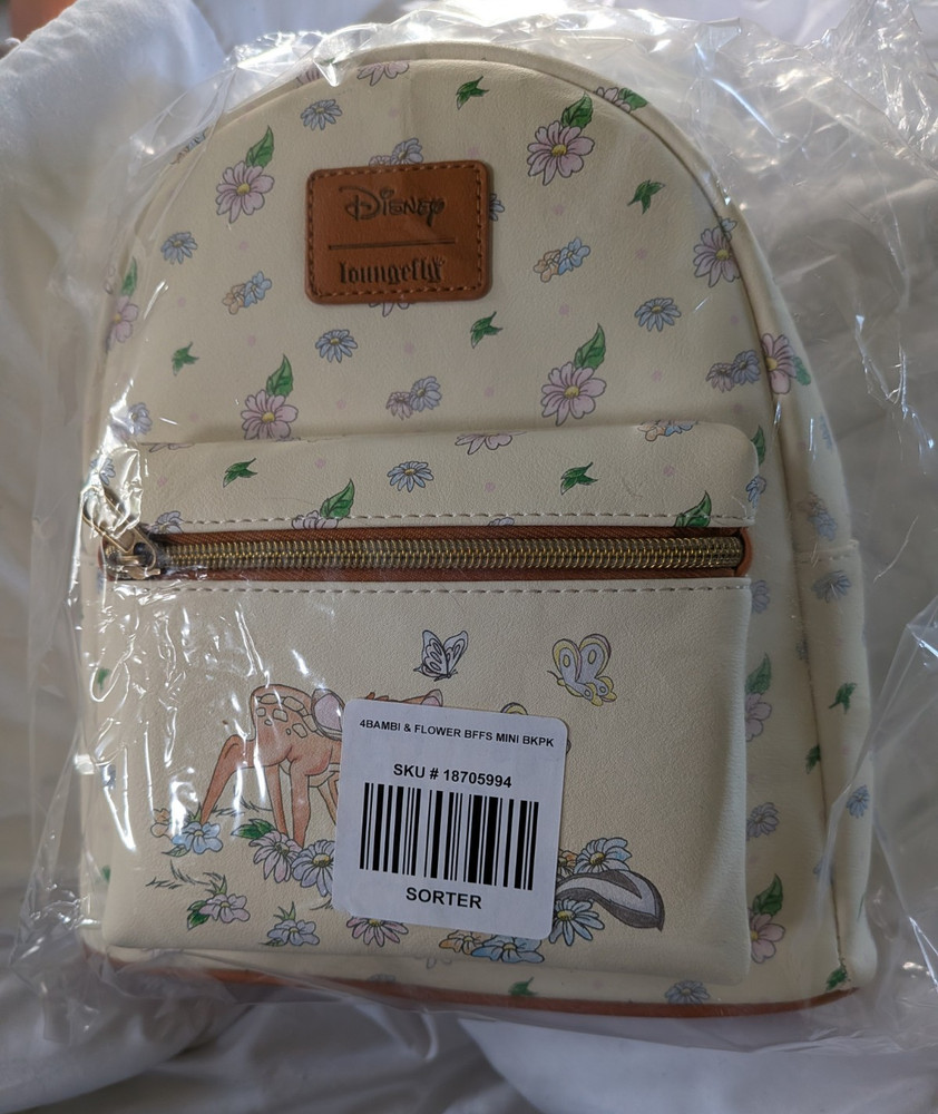 Loungefly Disney Bambi & Flower BFFs Mini Backpack Beige Floral Multicolor