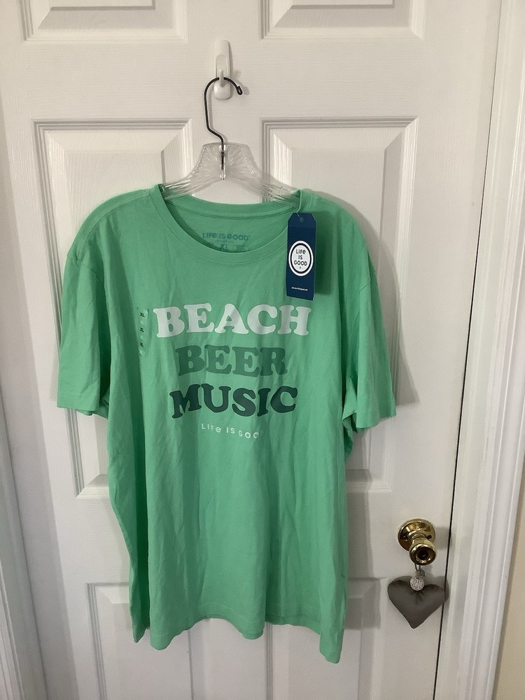 Life is Good Beach Beer Music Men’s T-Shirt Size XL NWT