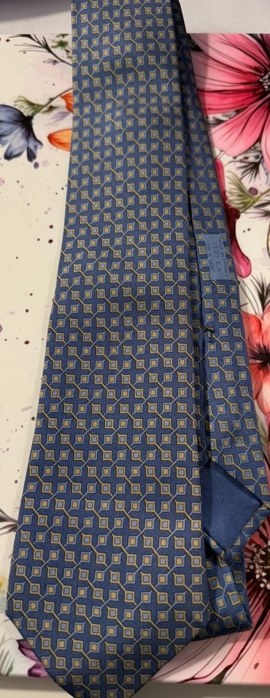 Hermes Silk Tie/Blue/Preloved!!