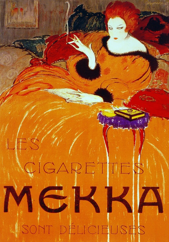 Les Cigarettes Mekka Ad Decorative Poster.Fine Graphic Room Design. 2830