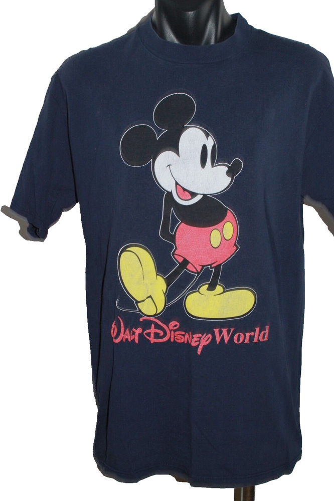 Vintage Disney Designs DisneyWorld Mickey Mouse Character T-Shirt Top Size Large