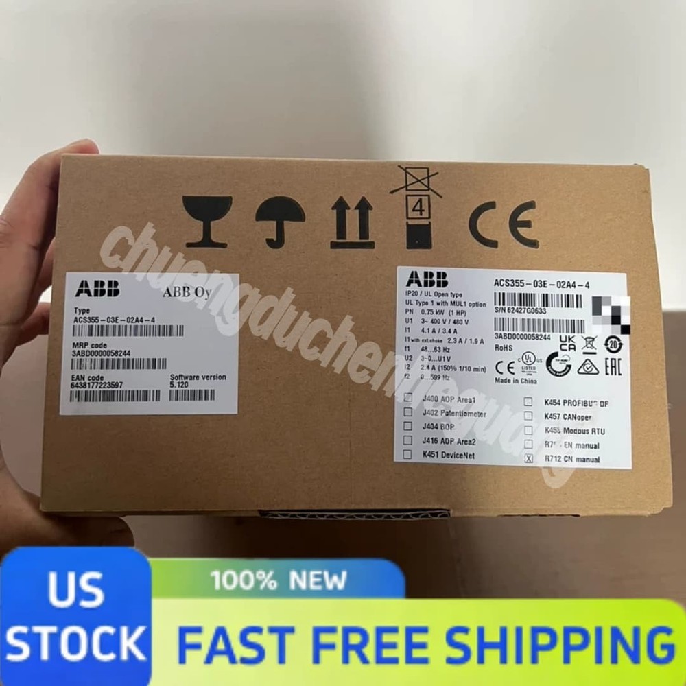 Unopened NEW ABB ACS355-03E-02A4-4 Inverter In Box US STOCK Urgent Ship
