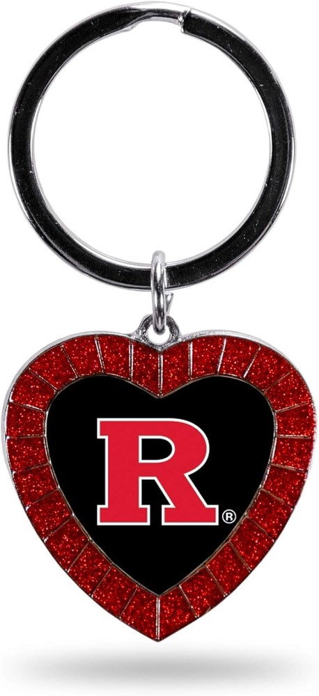 Rico Industries NCAA Team Color Rhinestone Heart Charm 1.25x3.75 inches