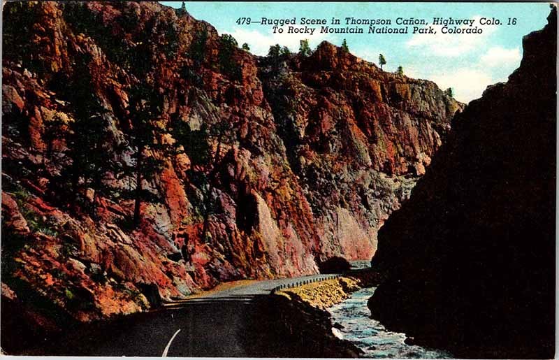 Postcard HIGHWAY SCENE Rocky Mountain National Park Colorado CO m/09 AL0514