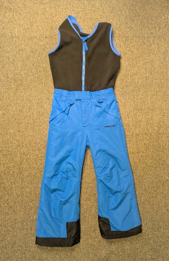 Arctix Snow Bib Overalls Youth Winter Pants Size XS- Blue & Black Ski Wear 5k