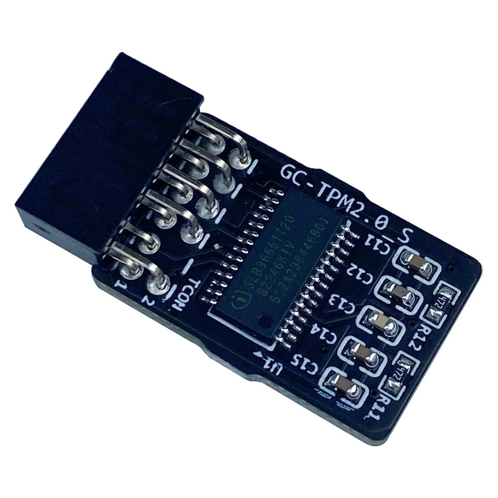 TPM2.0 Module LPC 12Pin with Infineon SLB9665 Windows 11 Upgrade Black