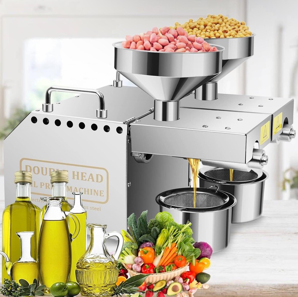 1500W Double Oil Press Machine, Automatic Extractor For  Commercial & Domestic