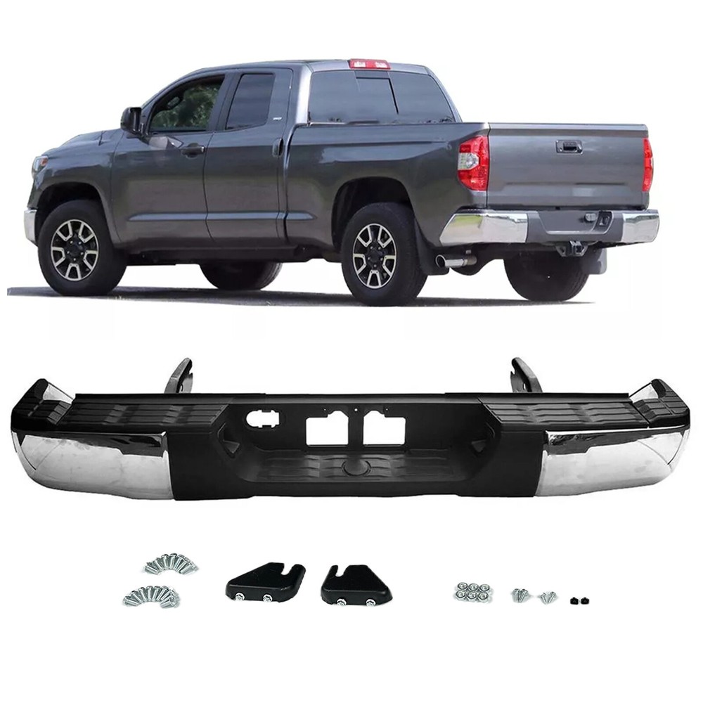 NEW Chrome Rear Step Bumper Assembly for 2014-2021 Toyota Tundra w/o Park Assist
