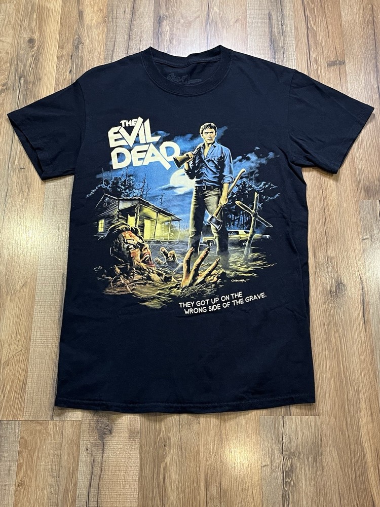 The Evil Dead V1 Fright Rags Graphic Shirt Black Size S Horror Movie Ash