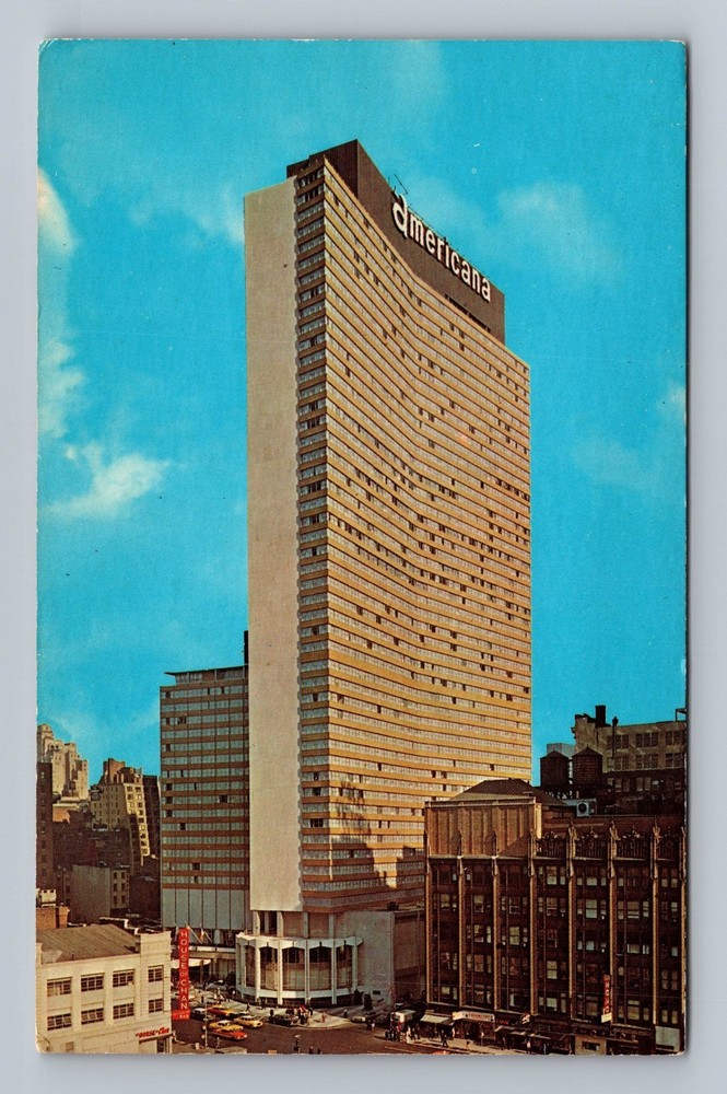 New York City NY-Hotel Americana Vintage Postcard