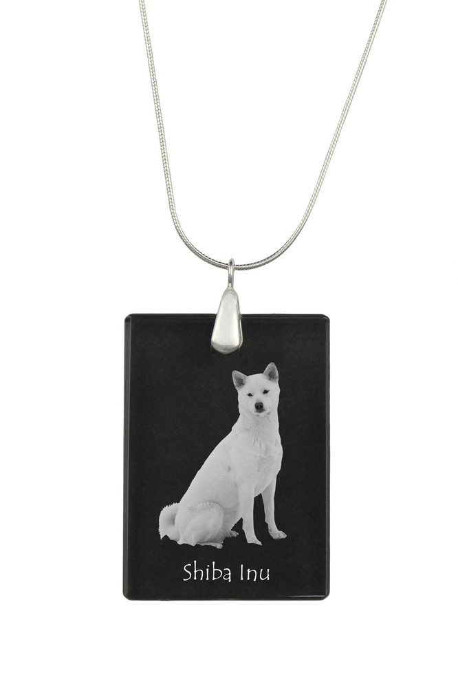 Shiba Inu - Crystal Pendant With Dog, Silver Necklace With Photo, Personalized