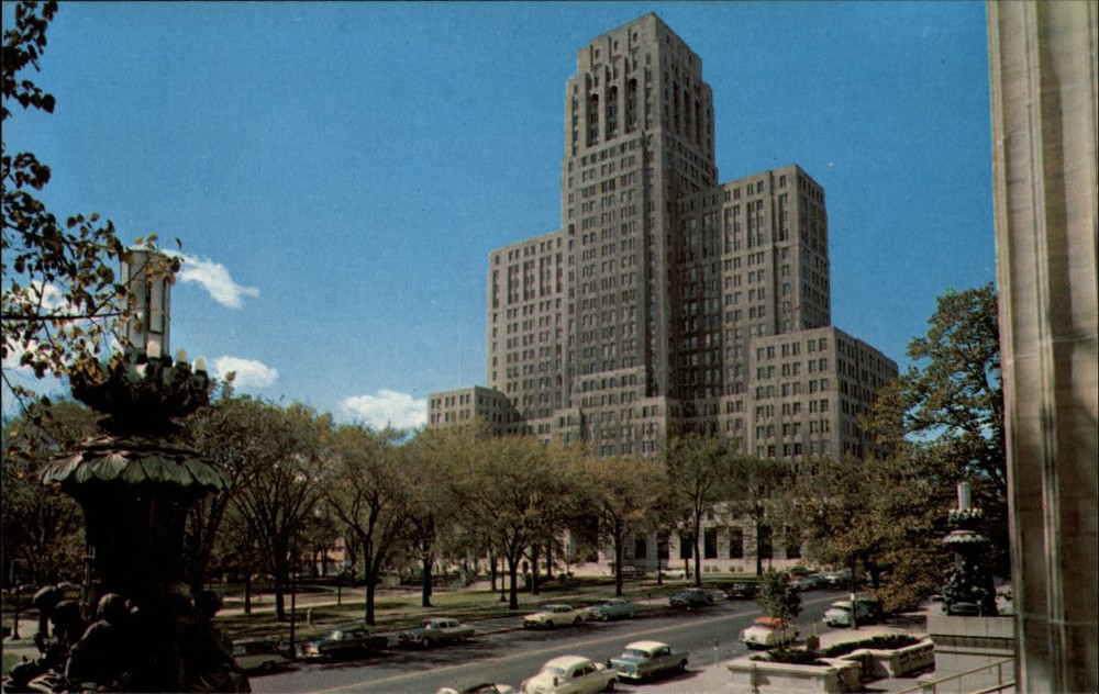 Alfred E Smith State Office Bldg Albany New York ~ 1950-60s vintage postcard