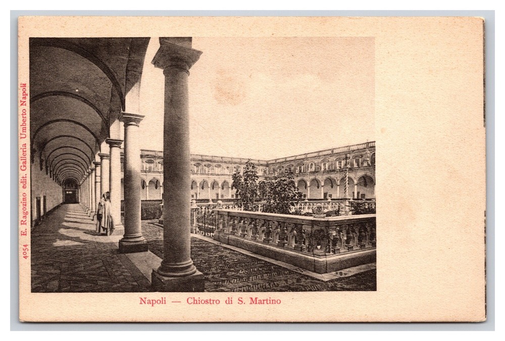 Vintage Early 1900s St Martino Church Napoli Italy Undivided Back RPPC