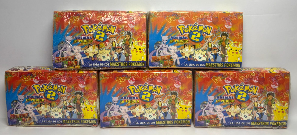 5 BOXES - 1999 BOX POKEMON 2 Mewtwo VS Mew Navarrete PERU Edition Mewtwo Mew