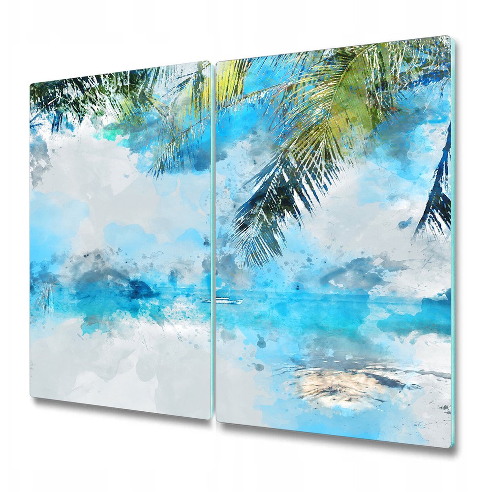Glass Surface Protector Coconut On The Beach Paradise Palm Trees Exotic Leaves