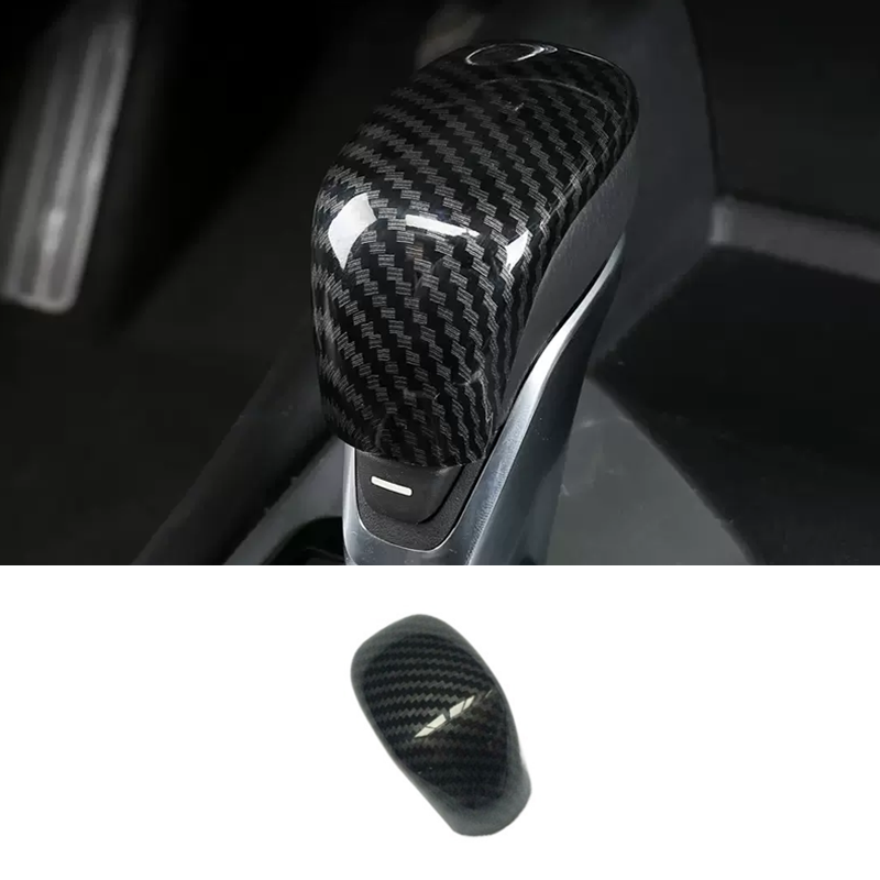ABS Carbon Fiber Shift Knob Cover Trim for Nissan Kicks 2021-2024 Models-image