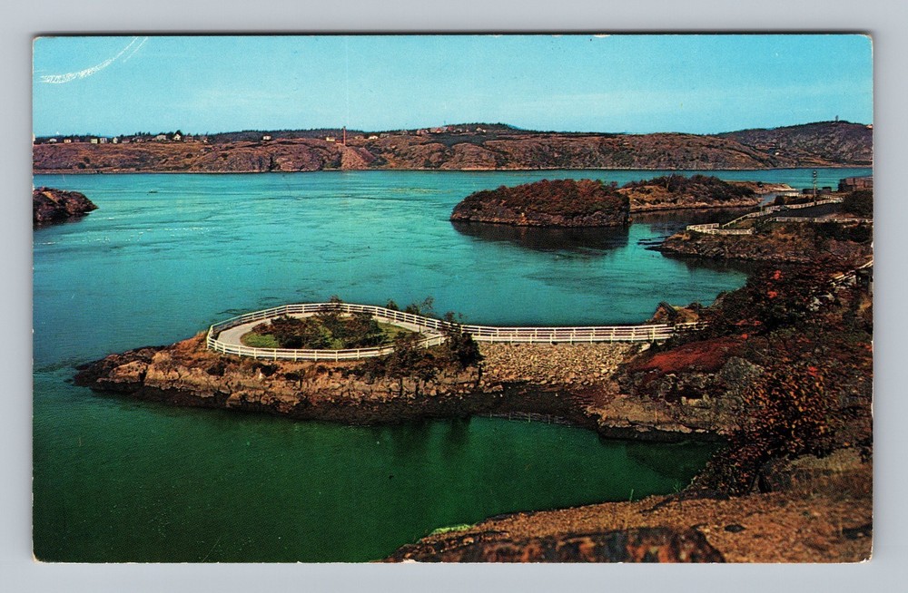 Canada New Brunswick Saint John Slack Water Reversing Falls PC Vintage Postcard