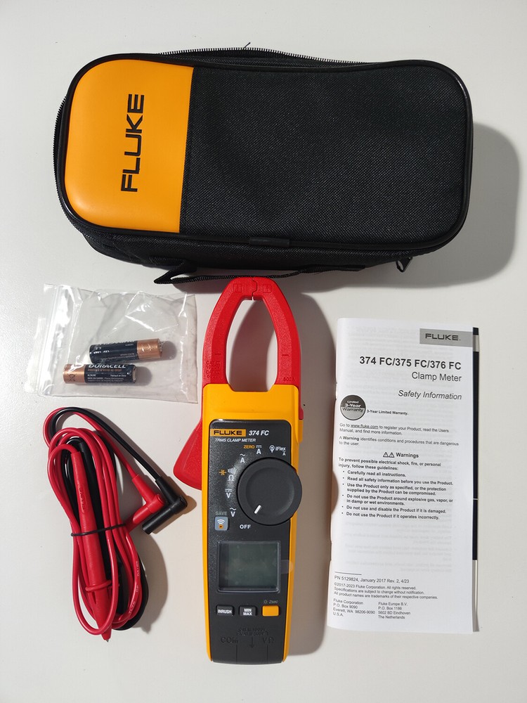 FLUKE 374 FC TRUE RMS AC/DC CLAMP METER WIRELESS WITH FLUKE CONNECT