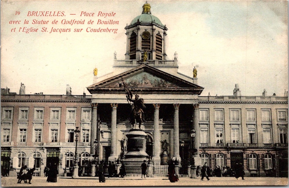 Dr Jim Stamps Postcard Brussels Belgium Place Royale