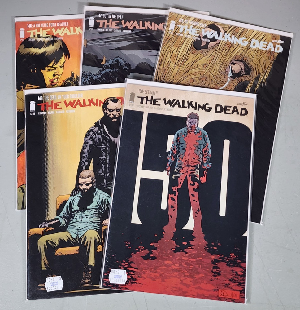 The Walking Dead #146 147 148 149 150 NM Kirkman Image 2015 lot of 5