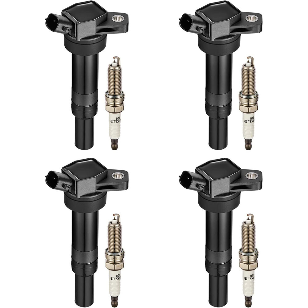 4X Ignition Coils + 4X Spark Plugs Kit for 2014-2021 Hyundai Tucson 2.0L UF651