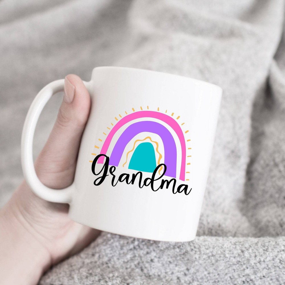 Personalized Rainbow Mug Grandma Coffee Mug Grandma Mug Mothers Day Christmas
