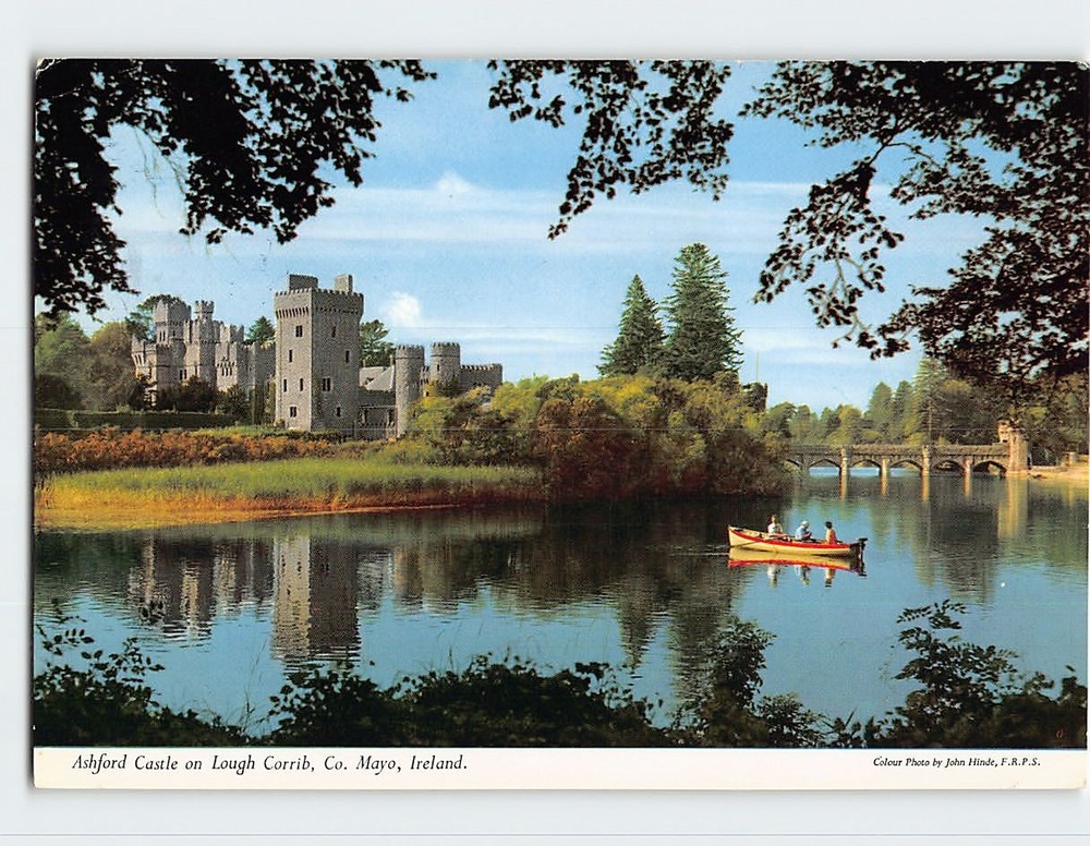 Postcard Ashford Castle on Lough Corrib Cong Ireland