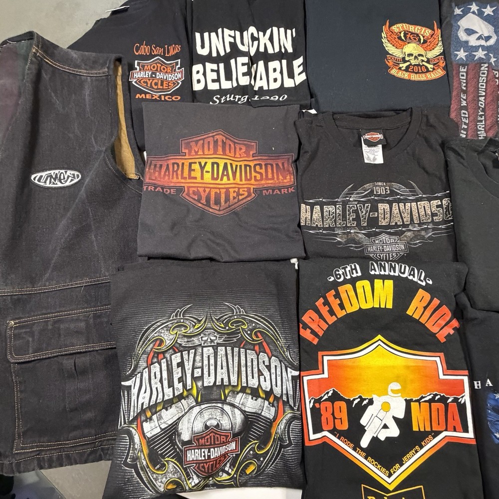 Harley-Davidson Vintage Y2K Biker T-Shirt Bundle Lot Of 13 Pieces Sz M-XXL