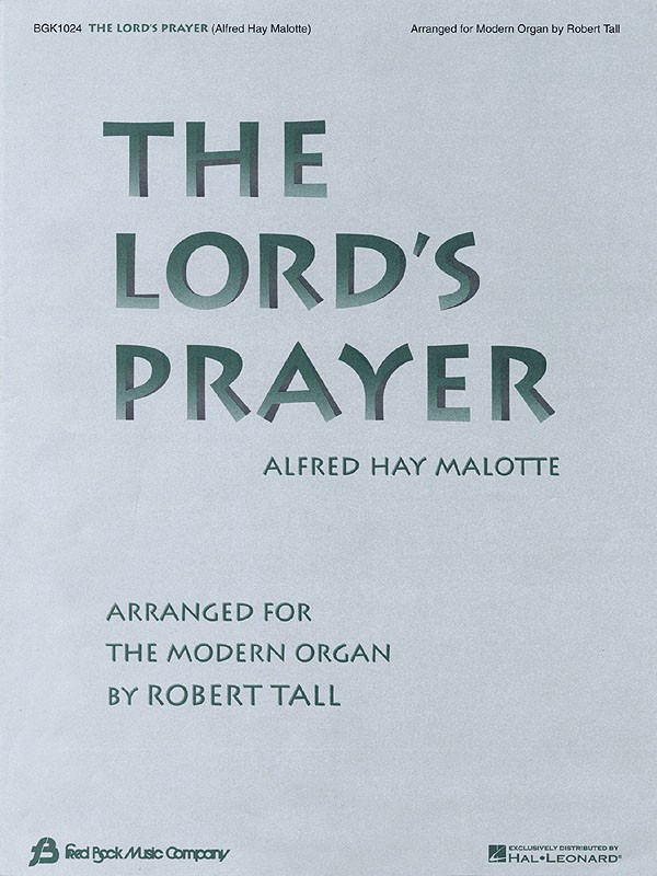 The Lord's Prayer for Modern Organ Solo Christian Sheet Music Fred Bock Book