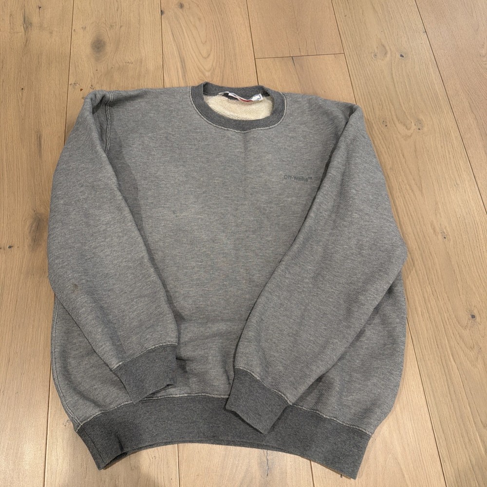 OFF-WHITE crewneck size M medium sweatshirt Grey
