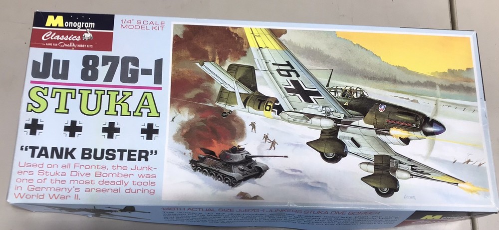 MONOGRAM CLASSICS 1/48 JUNKERS Ju87G-1 TANK BUSTER #85-0207 NIOB