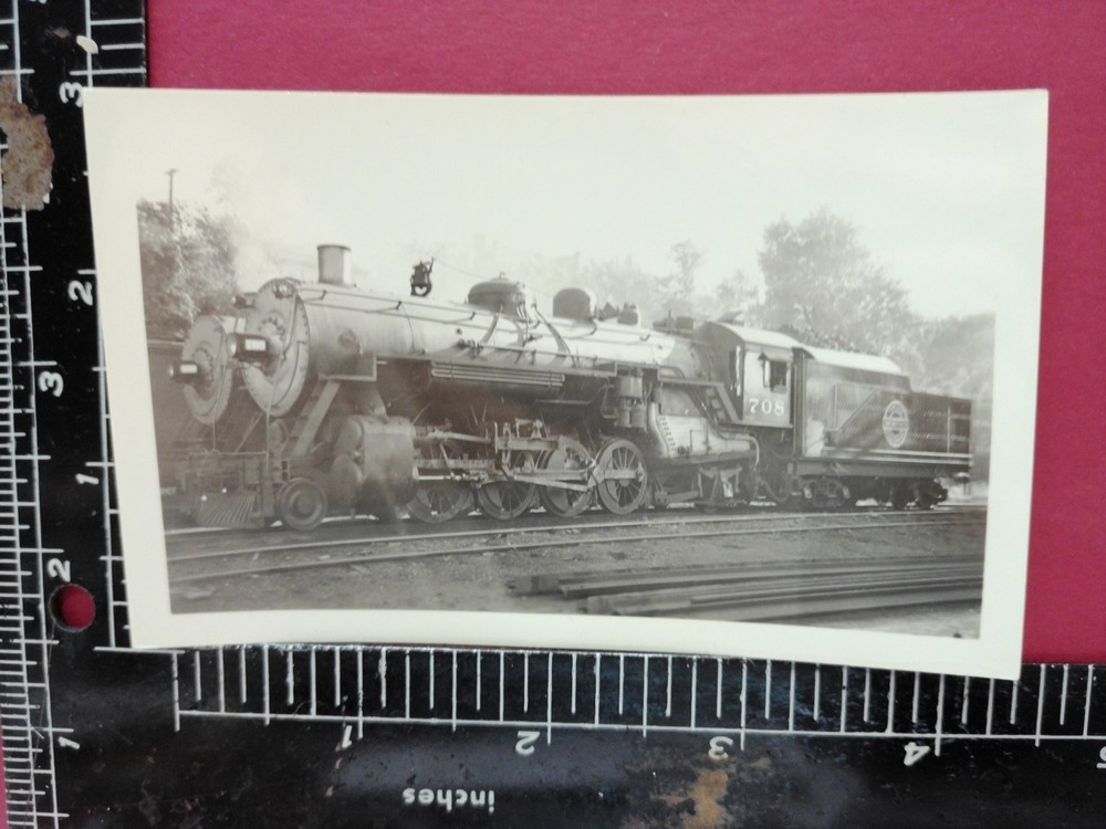Chicago Great Western Railroad 2-8-2 Locomotive #708 Photo Oelwein Iowa 1937