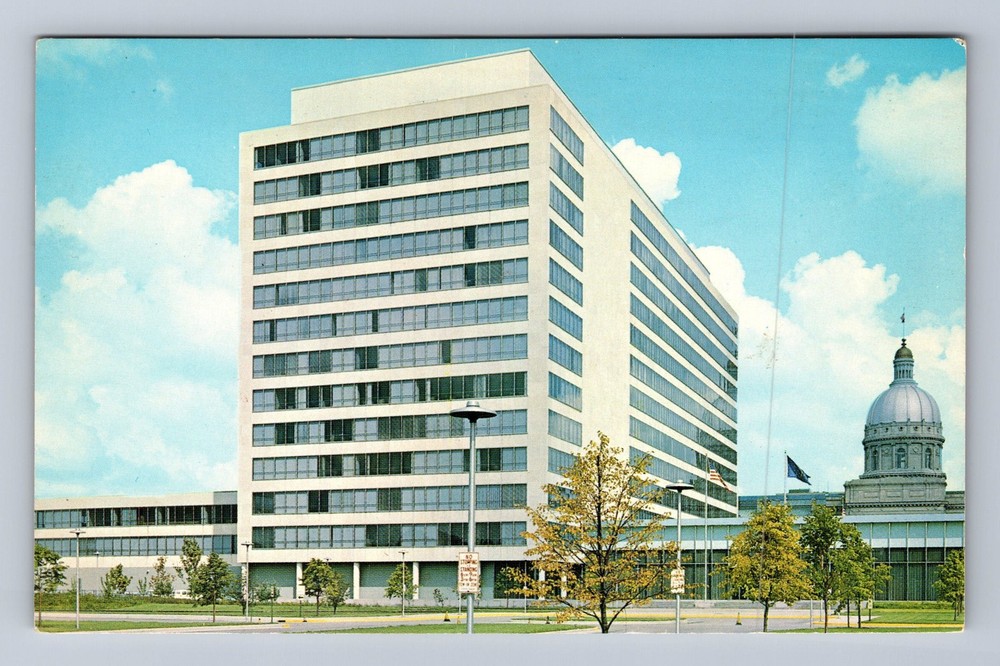 Indianapolis IN-Indiana State Office Building State Capitol Vintage Postcard