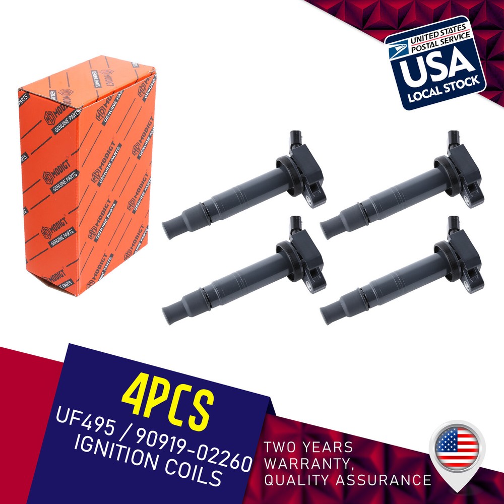 4PCS MODIGT Ignition Coils for 2003-2022 Toyota Lexus I4 V6 V8 90919-02250