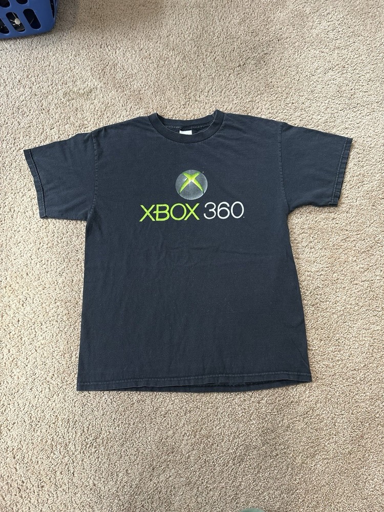 Microsoft Xbox 360 Vintage 2000s Big Logo Promo Video Game Console Tee