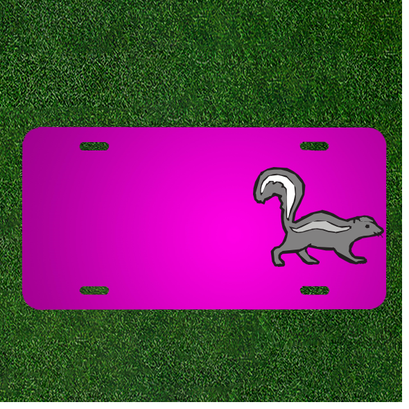 Create a Custom Personalized Car License Plate with Names and Gray Stripes Design for a Unique Touch