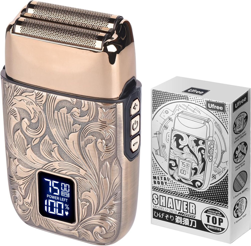 Close Shave Electric Razor with Rechargeable Battery - Ideal Gift for Men