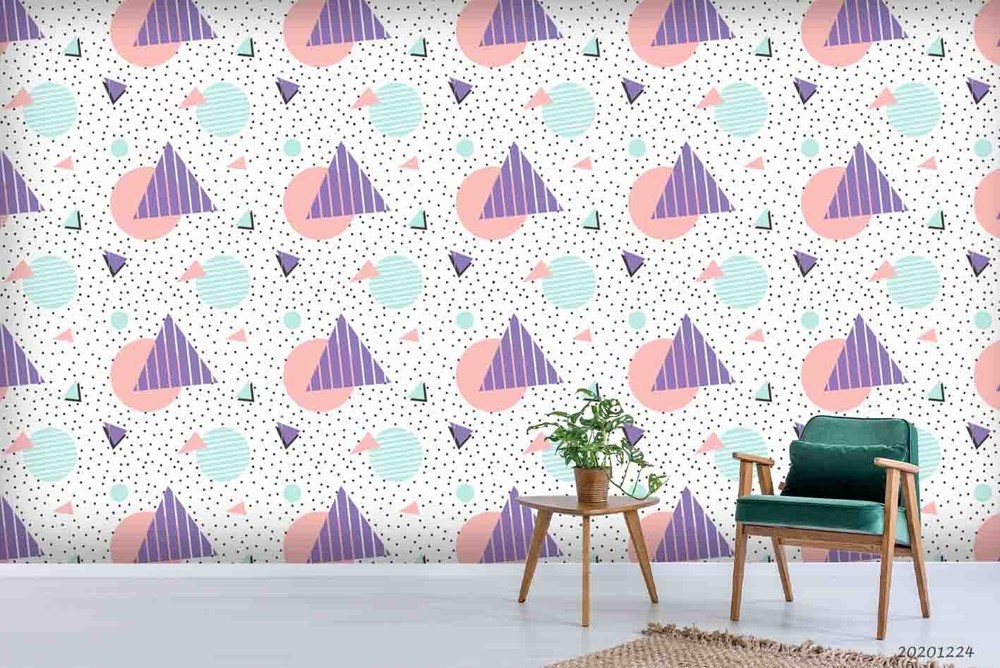 3D Geometric Shapes Pattern Wall Murals Wallpaper Murals Wall Sticker