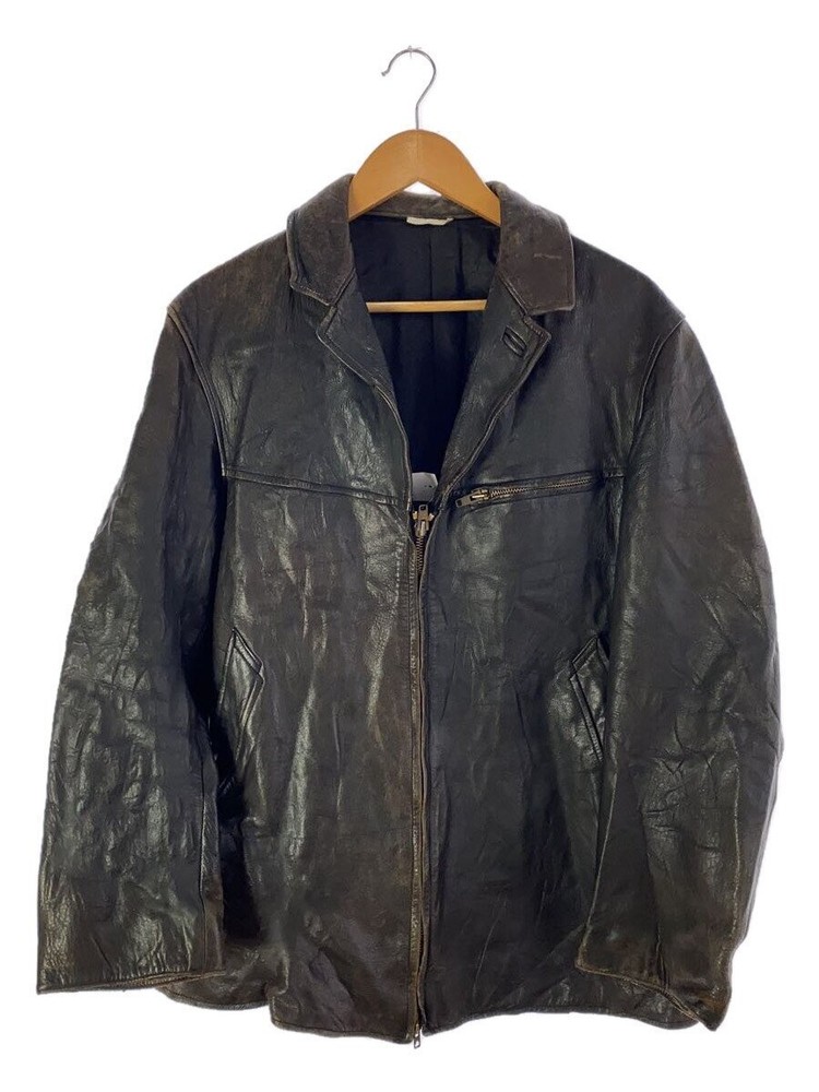 French Military Leather Jacket Blouson/-/Leather/Blk// 3503