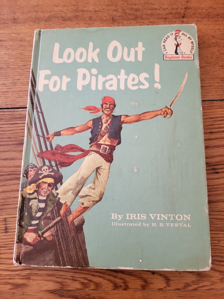 Look Out For Pirates Iris Vinton Dr Seuss Beginner Book 1961 vintage hardcover