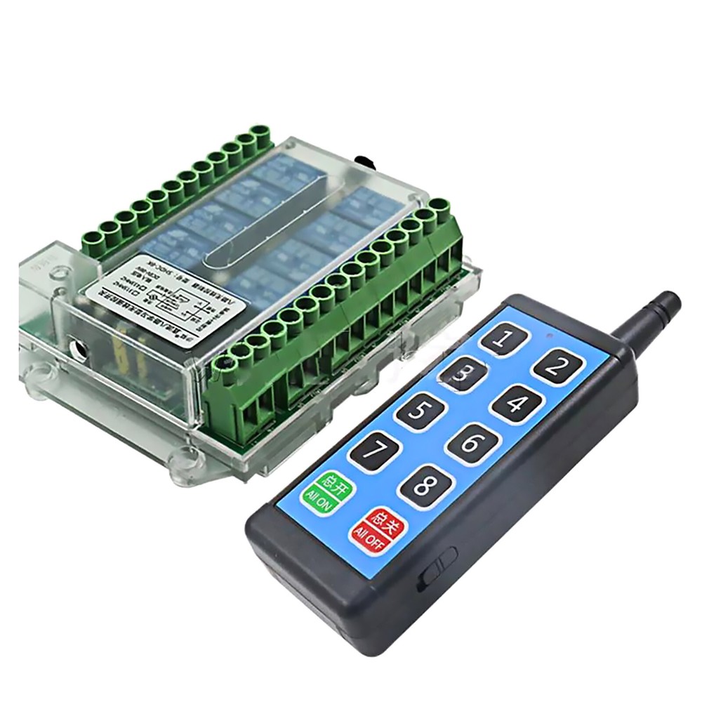 New 8 Channel Wireless RF433MHz Remote Control Switch Relay Module DC8-86V