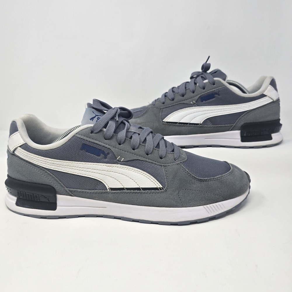 Puma Graviton Men's Trainers Lifestyle Sneakers Comfort Shoes Gray White Size 12