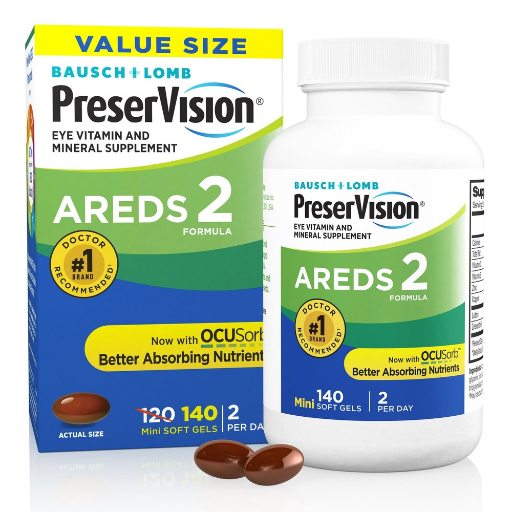 Preservision Areds 2 Vitamin Mineral Supplement Soft Gels 140 Ct