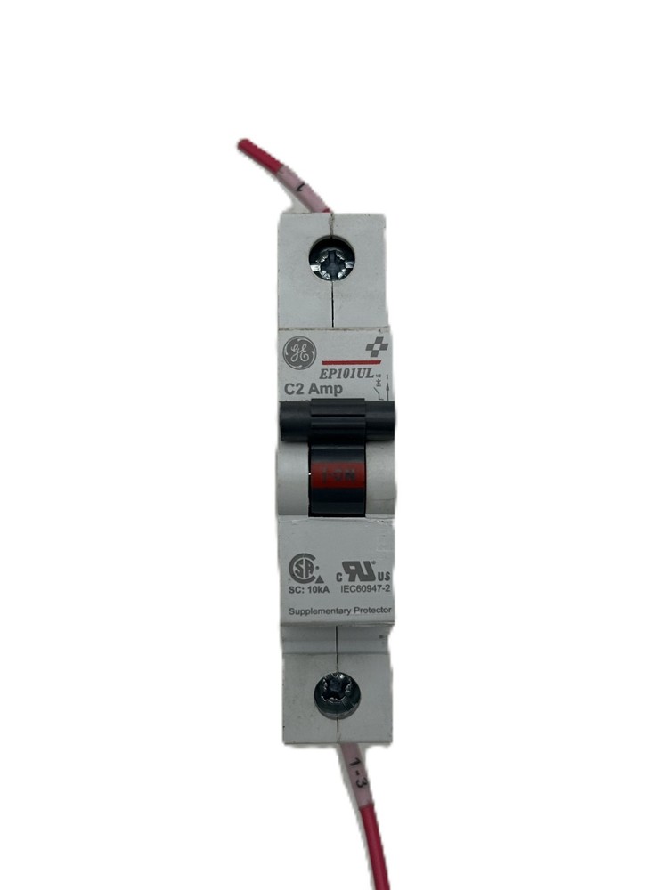 General Electric EP101UL Miniature Circuit Breaker C2 Amp 1-Pole 277VAC