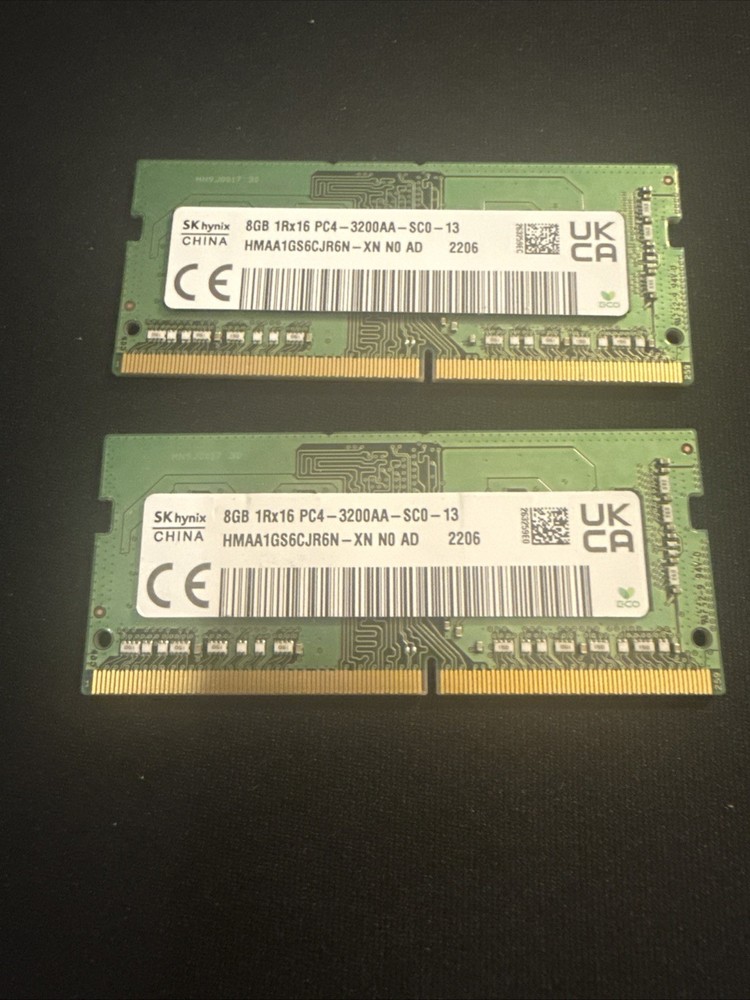 16GB(2 x 8GB) SK hynix  1Rx16 PC4-3200AA DDR4 Laptop RAM