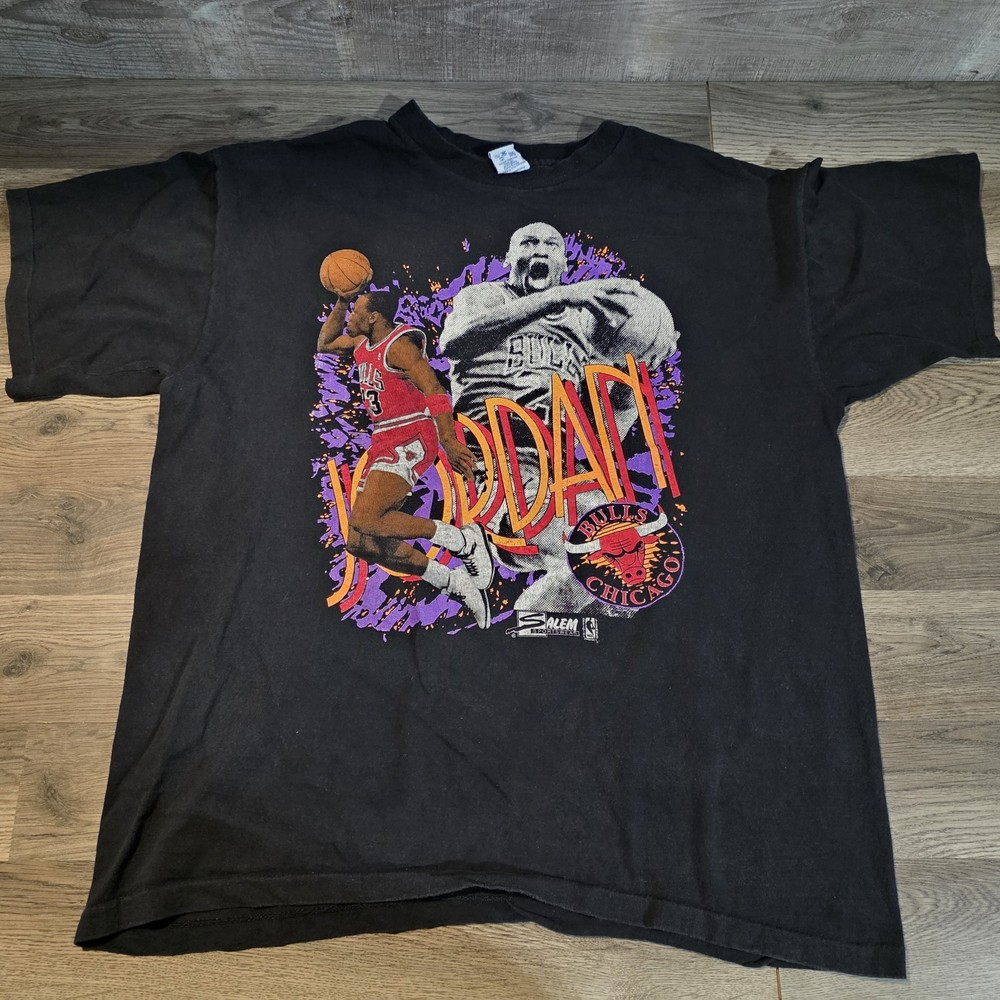 Vintage 90s Michael Jordan Chicago Bulls Salem Sportswear Shirt Size XL Rare