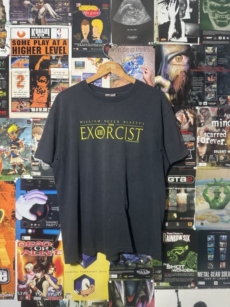 Vintage 1990 The Exorcist 3 “The Real Terror Is Back” Movie Promo T Shirt XL