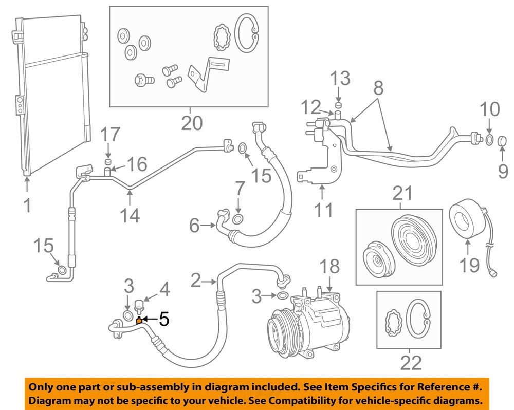 Chrysler OEM AC Condenser Compressor Line Transducer O-Ring 5183358AA